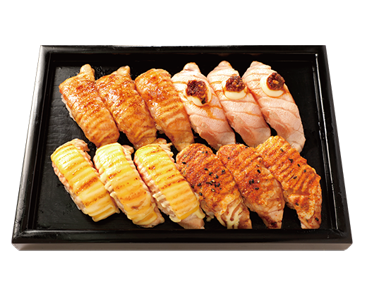 火炙四式三文魚盛